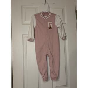 Baby Gap Pink Varsity Style One Piece Jumpsuit 18-24M